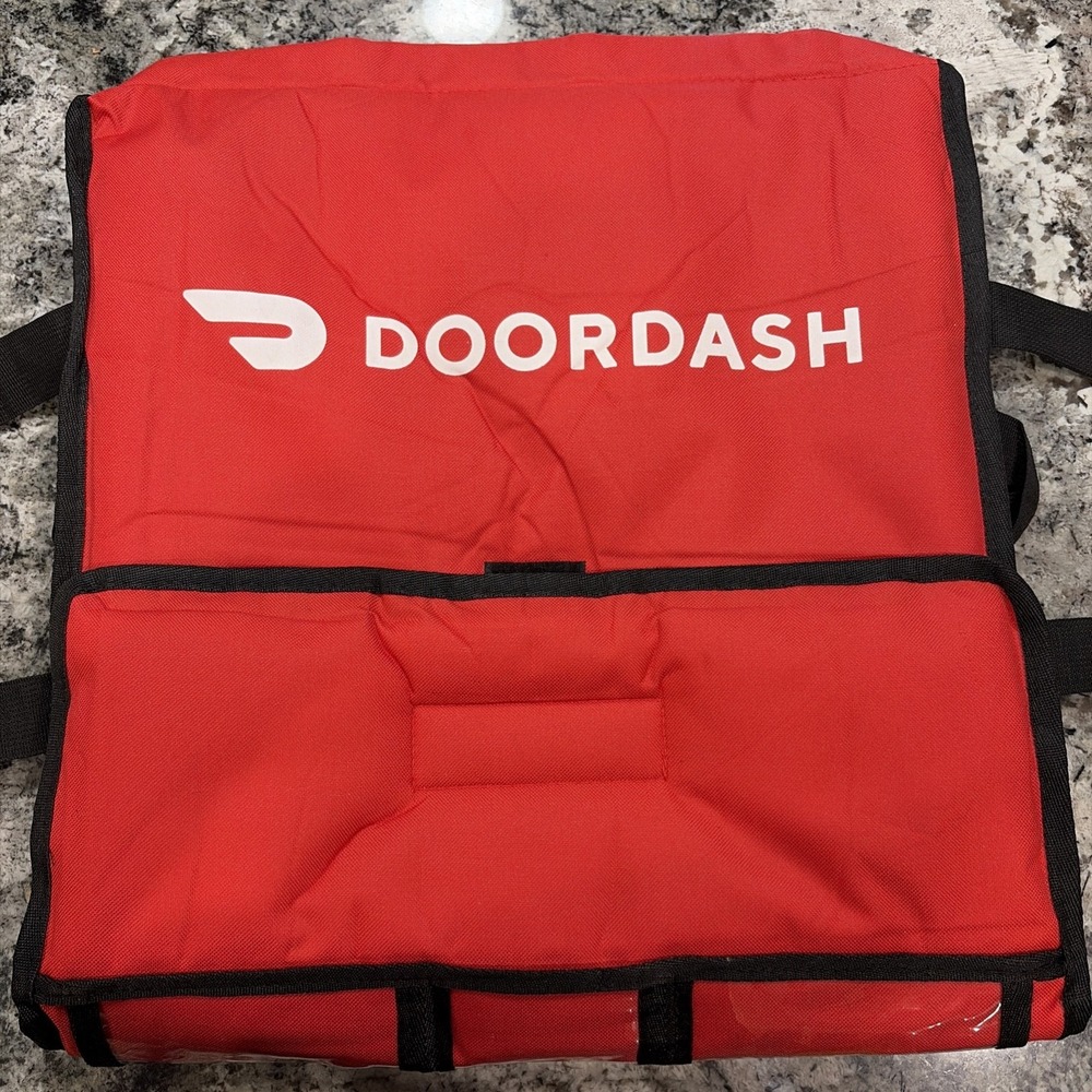 Official DoorDash Pizza Delivery Bag - Insulated Thermal Hot Cold Tote 18x20x4.5